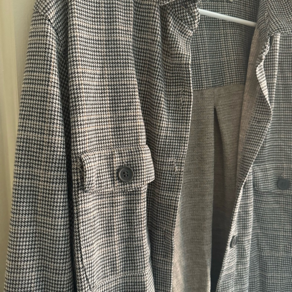Max studio Gray Plaid Button-Up Shirt